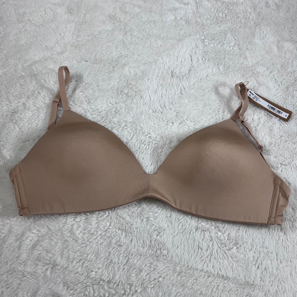 SKIMS Women's Wireless Form T-Shirt Bra Clay Brown BR-WRL-1889 Size 32DD NEW